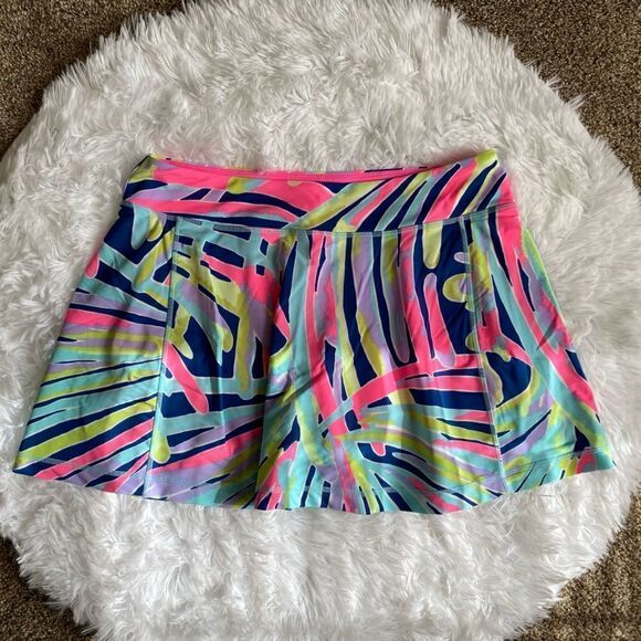 Lilly Pulitzer Luxletic Skirt Skort Shorts Underneath Elastic Waist Womens Large - Picture 1 of 8